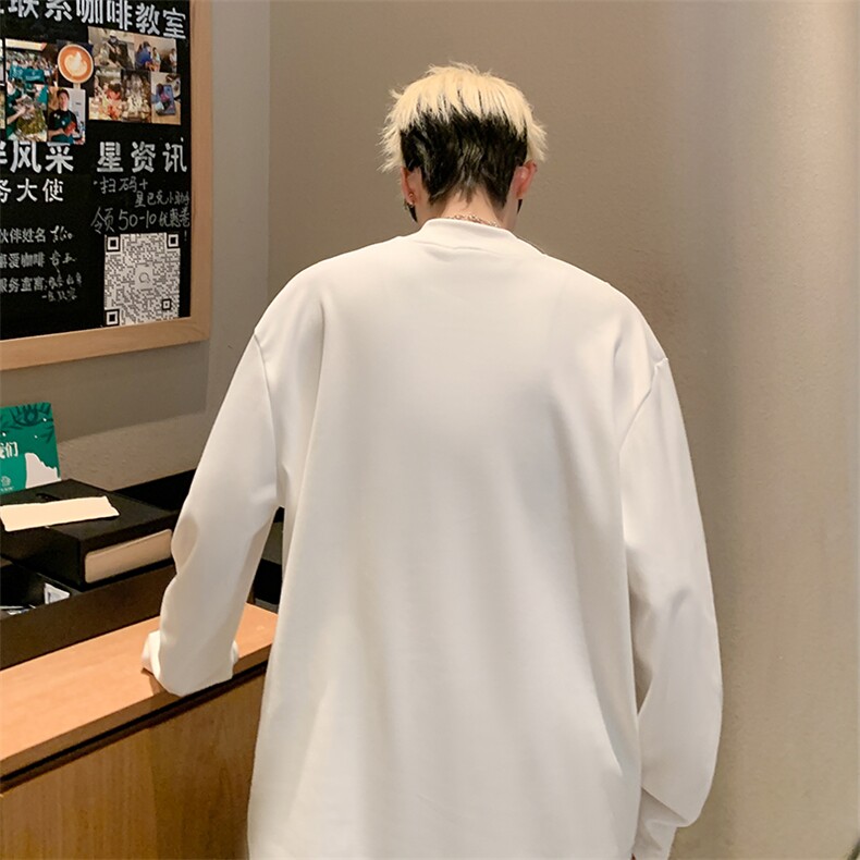 W74冬季高质量德绒高领打底衫黑色白色M到3XLP42,男装卫衣,星座506