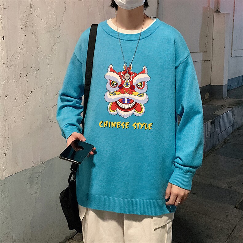 M67185-P45加绒款-P65圆领毛衣男大码针织衫男毛线衣线衫,男装针织衫/毛衣,电商A040