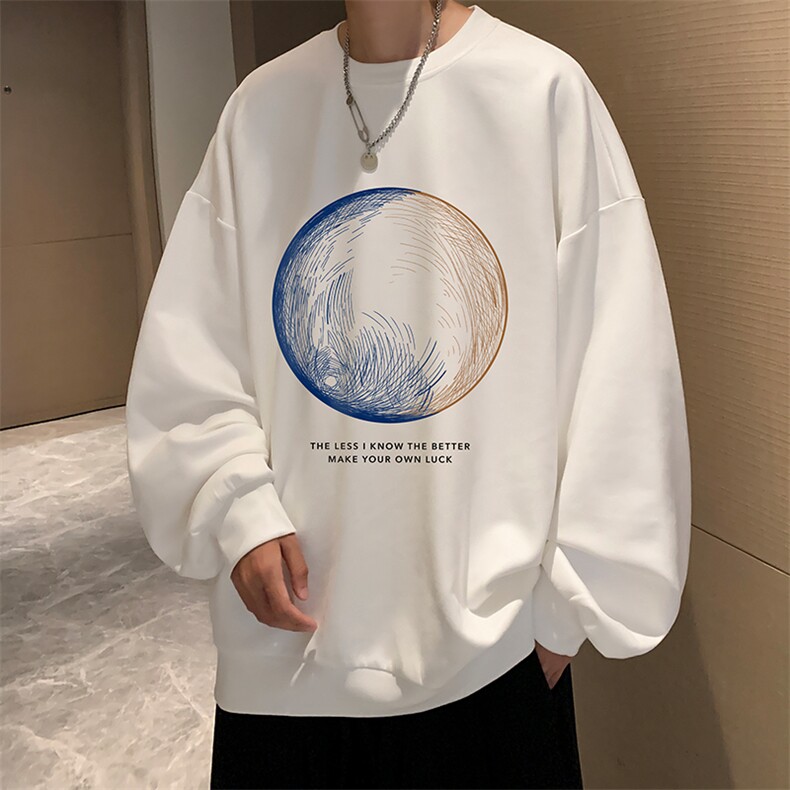 麂皮绒卫衣男大码重磅长袖t恤男JW81330-P35加绒款P45,男装卫衣,电商A040