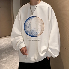 麂皮绒卫衣男大码重磅长袖t恤男JW81330-P35加绒款P45，男装卫衣，电商A040