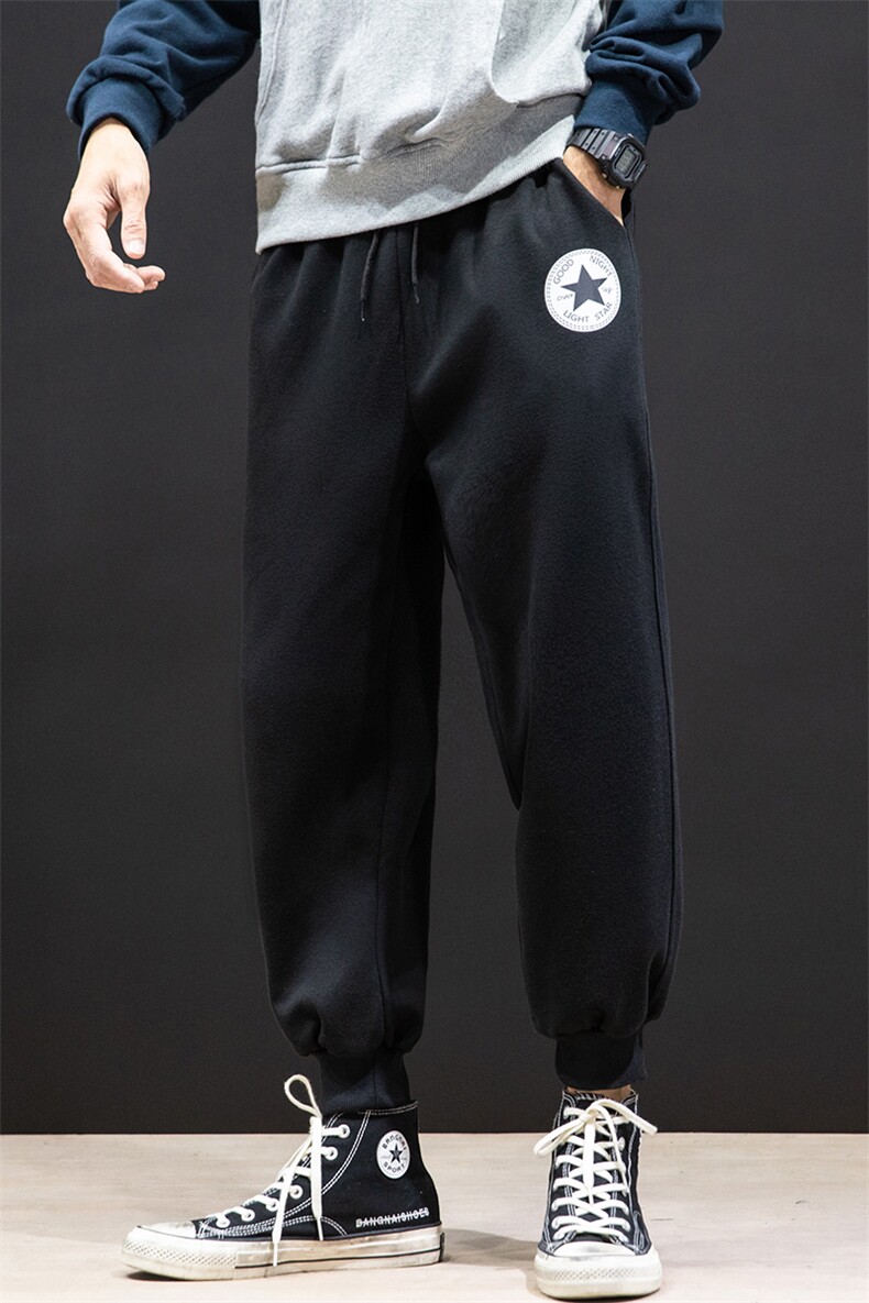 K12008-P40束脚纯棉运动裤男士休闲裤大码宽松卫裤男马切达,男装休闲裤,电商A040A