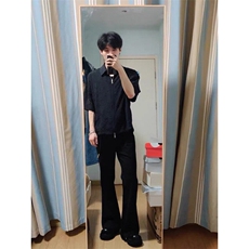 【有货】DQK21-P38微喇叭春秋季新款高街显瘦校园喇叭裤，男装西裤，星座603-2
