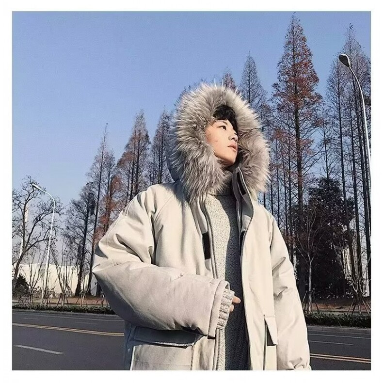 1506A/G1880/P76宽松大毛领连帽美式休闲加厚棉服,男装棉衣,星座1506A