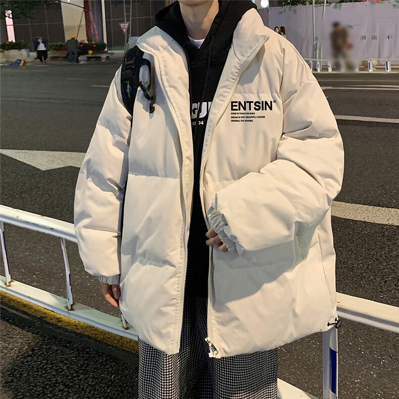 特批港风夜景新款宽松时尚字母印花翻领棉衣MY62039特批65控99,男装棉衣,电商A247