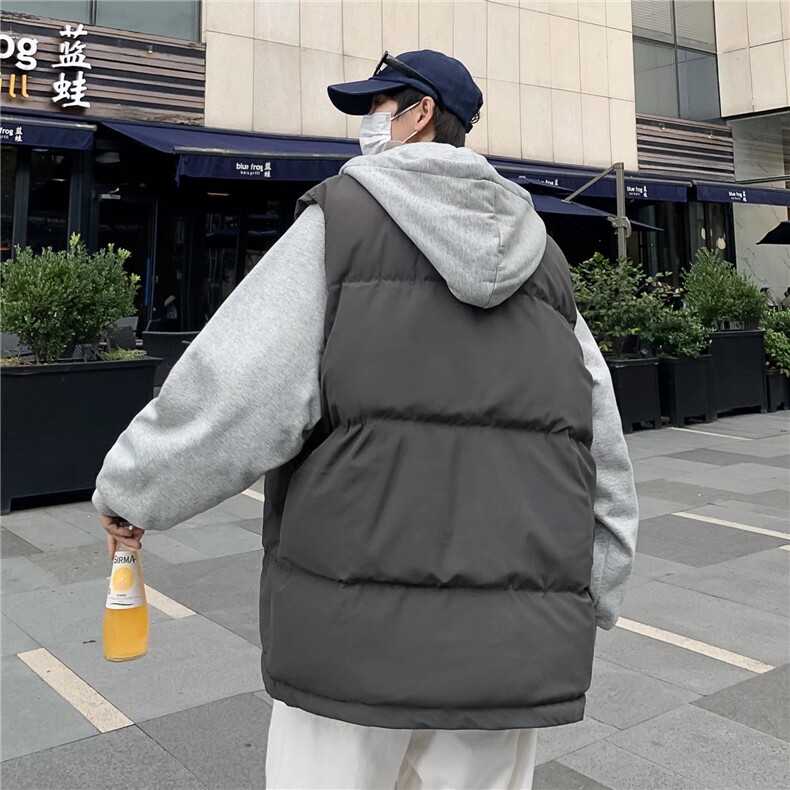 cityboy假两件棉衣男冬季潮牌高街宽松oversize外套M054-P78,男装棉衣,星座308B-1