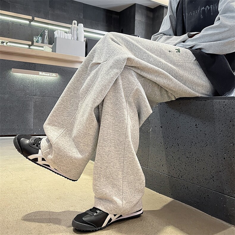 25秋季新款潮牌弯刀裤男电脑刺绣宽松休闲华棉卫裤5002特批42,男装休闲裤,电商C305A