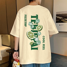 T622P26夏季新款美式纯棉短袖T恤ins衣服宽松半袖体恤上衣，男装T恤，星座304A