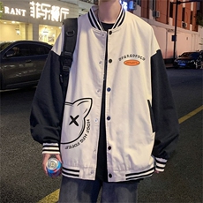 电商DSA028-JKC21V170P50新款印花棒球服外套港风休闲夹克，男装夹克，电商A028