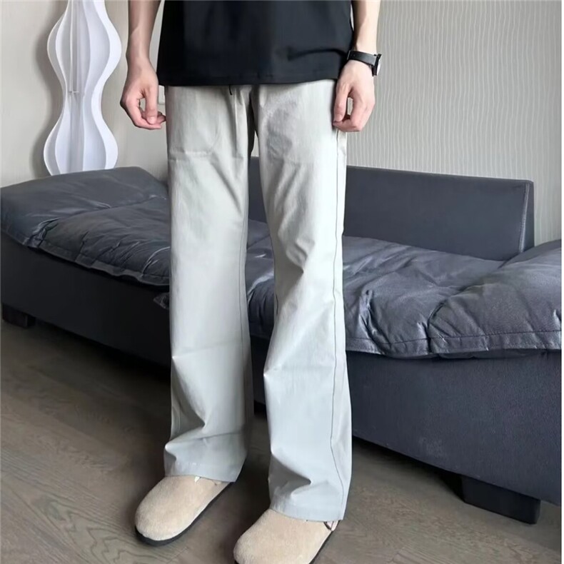 秋季2026新款弯刀裤凉感西裤宽松微喇速干休闲长裤男K6603-P39，男装西裤，星座412-3