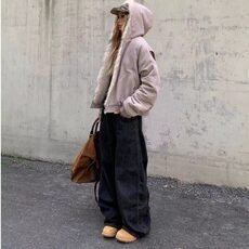 压褶明线设计感阔型宽松牛仔裤男春秋季美式复古百搭直筒阔腿长裤，男装牛仔裤，星座506A