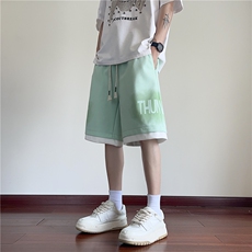 夏季新款字母印花潮流百搭宽松运动五分裤B315-K24157-特p30控58，男装牛仔裤，电商B315
