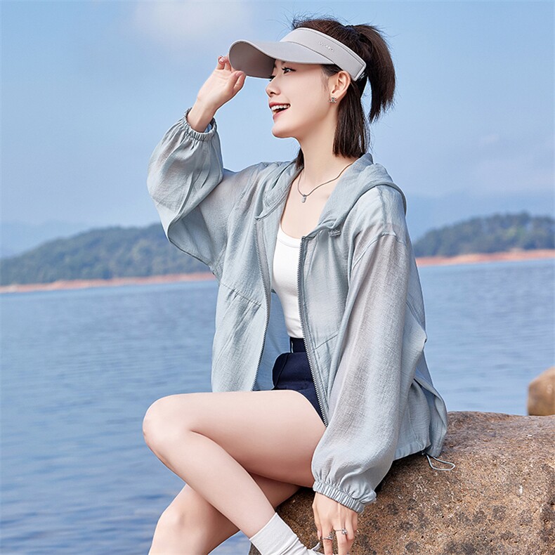时尚短款防晒衣女款夏季2025新款宽松大码显瘦防晒服透气薄外套潮，女装防晒衣，可可小西