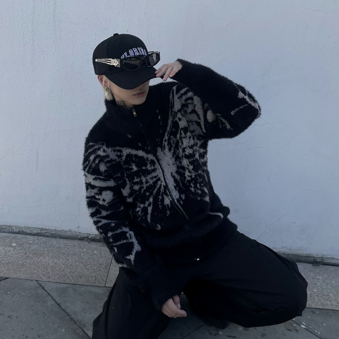 （盗图必投)美式水貂绒高领开衫毛衣外套AY633-P68,男装针织衫/毛衣,星座1109-4