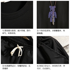 TD56242-P35短袖t恤套装男短裤两件套男装搭配一套帅气砖墙，男装T恤，电商A040A