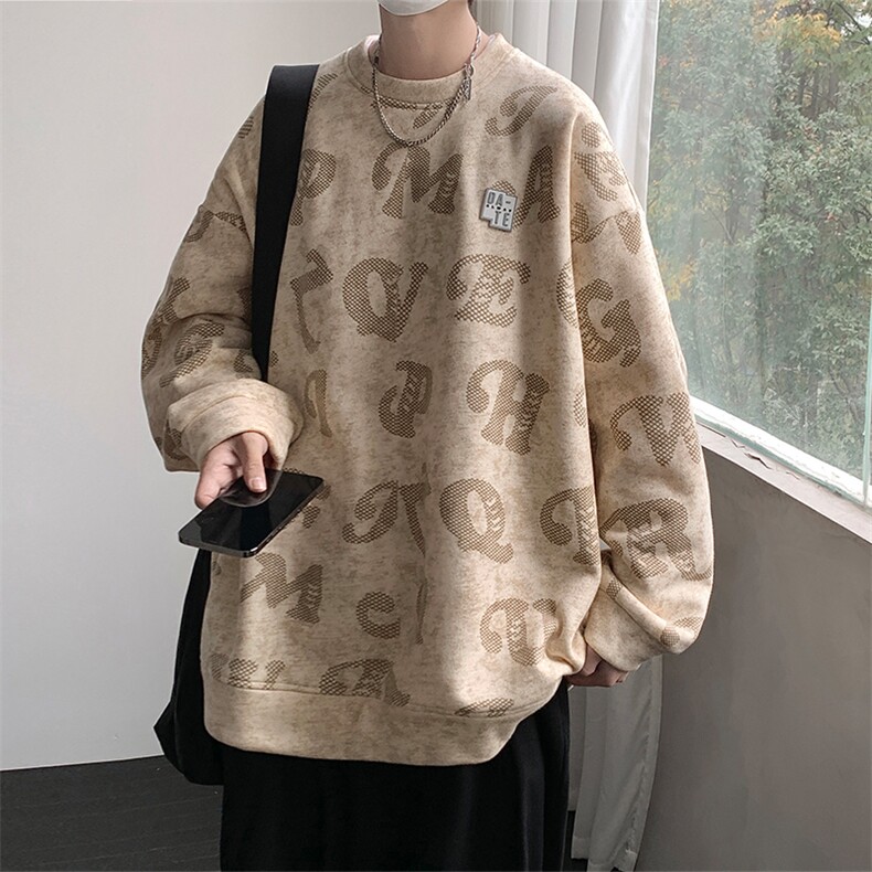 开春新款美式满印数码印花卫衣男高街bf风潮流上衣MY02391-P40,男装卫衣,星座308B-2