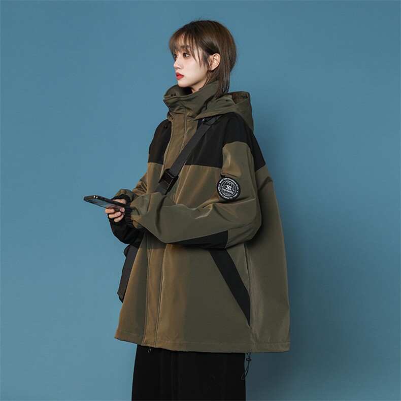 秋季男女同款外套男装宽松连帽工装夹克新款潮流A266-JK9236-P80，男装夹克，电商A266