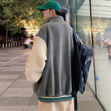 冬款加绒加厚绒里棉衣羊羔绒立领拼接外套2022男928-P110控价158，男装棉衣，电商A441-1