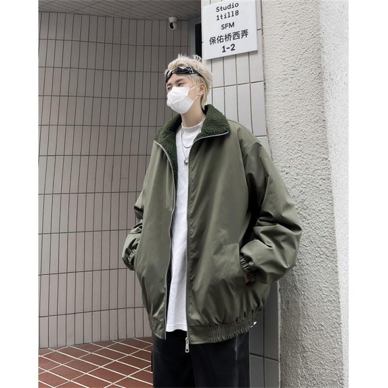 韩版潮牌工装加棉夹克男2024秋冬新款潮牌夹棉棒球服男W8048-P78,男装夹克,星座512-4