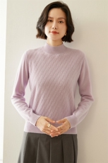 正品重磅加厚山羊绒衫女毛衣半高领短款针织衫麻花宽松保暖打底冬，女装羊绒衫，纳丰羊绒