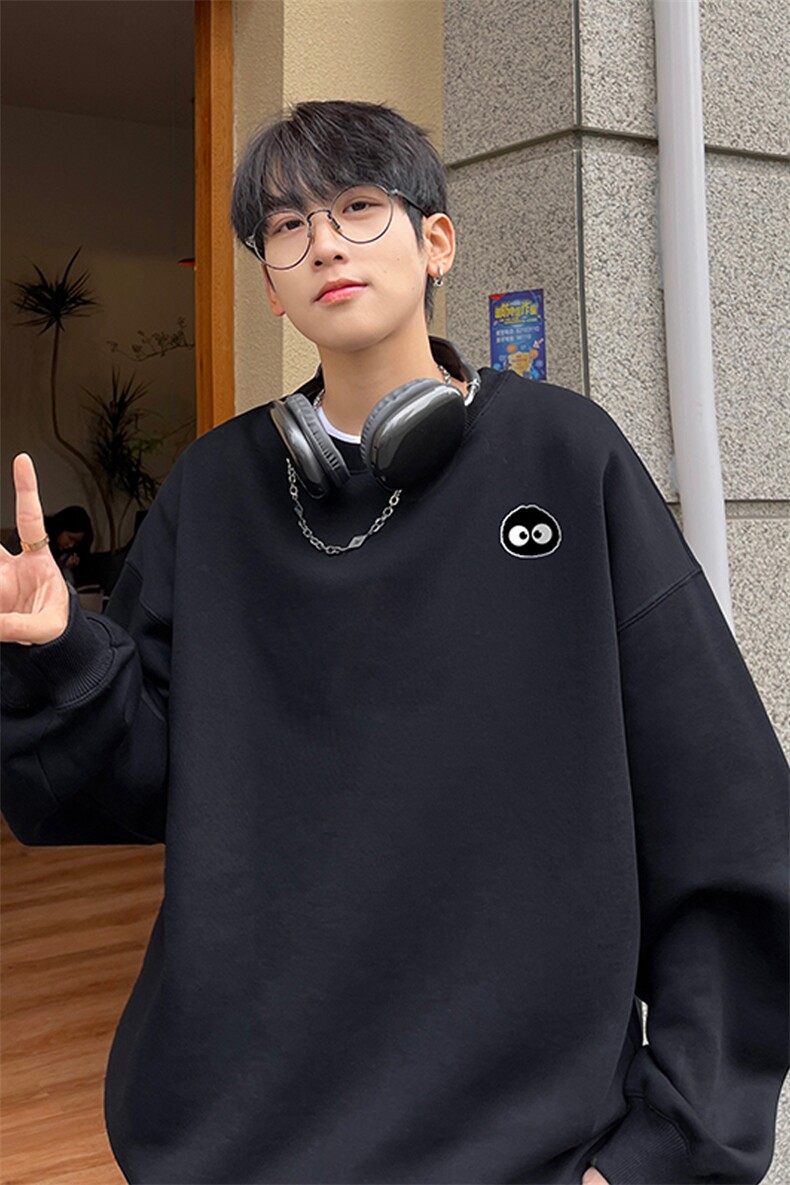 ！圆领卫衣男装港风长袖T恤男外套男WY192-P28,男装卫衣,电商B367