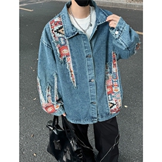 外套男ins高街潮牌港风日系原宿风韩版潮流宽松夹克JK2560-P70，男装夹克，星座308B-2