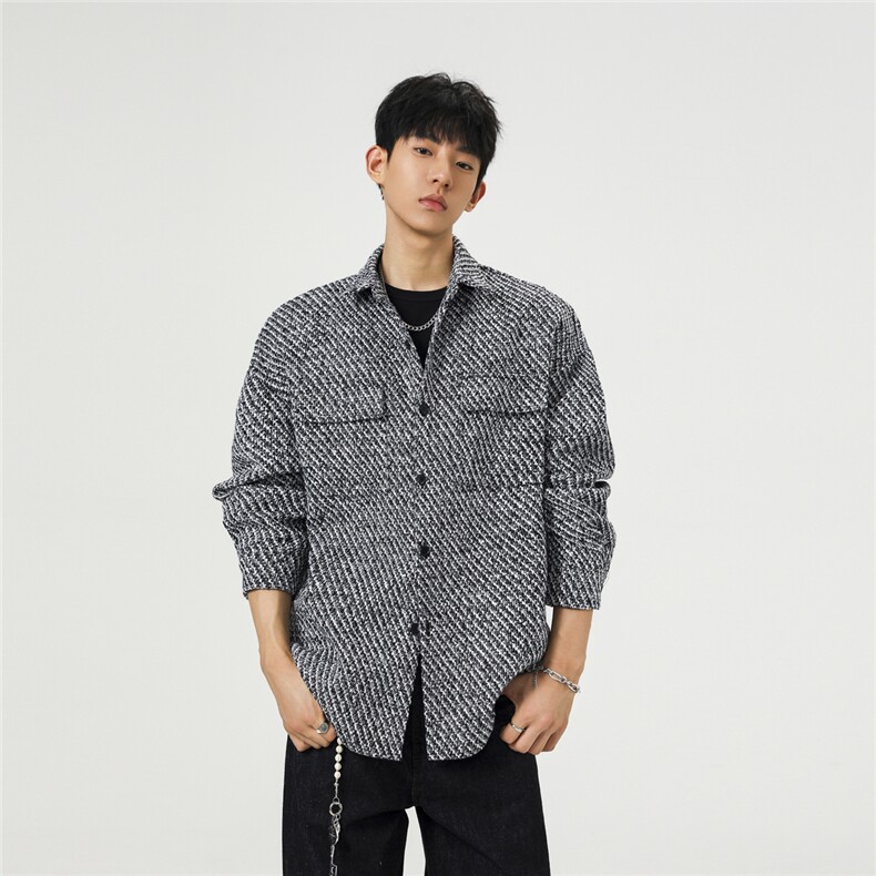 1可二开小香风大码M-5XL夹克男无影墙聚酯纤维JK78086P59控98，男装夹克，星座227-7