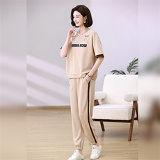 时尚休闲女装套装舒适百搭两件套显瘦宽松运动服，女装套装/套裙，叶笙衣