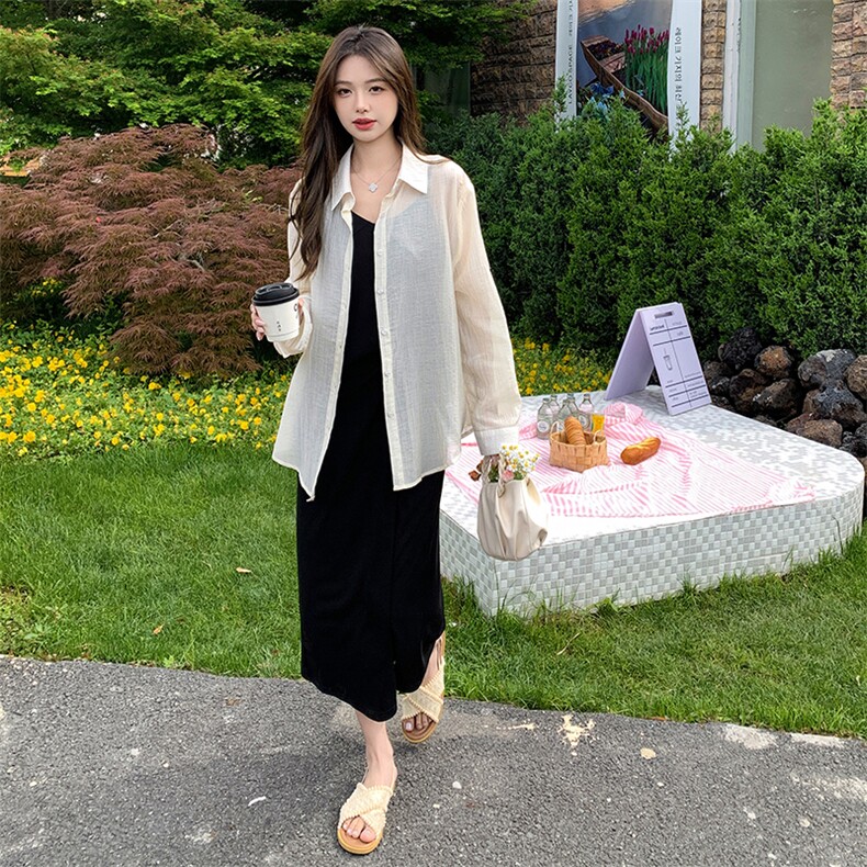 2024夏季（现货）超薄防晒服+针织吊带连衣裙P128K180,女装套装/套裙,慧峰