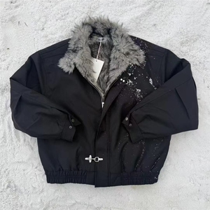 原创高级感贵气座山雕毛领夹克棉服冬季男女款上衣外套 A766 P128，男装夹克，星座201-2