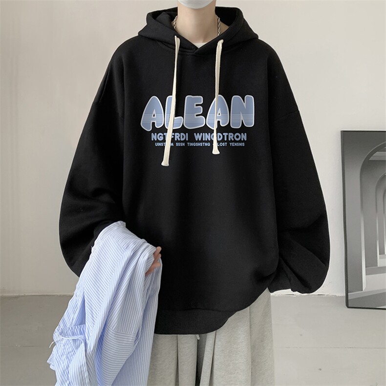 连帽卫衣男大码运动服帽衫外套WY2291-P35加绒款-P40,男装卫衣,电商A040