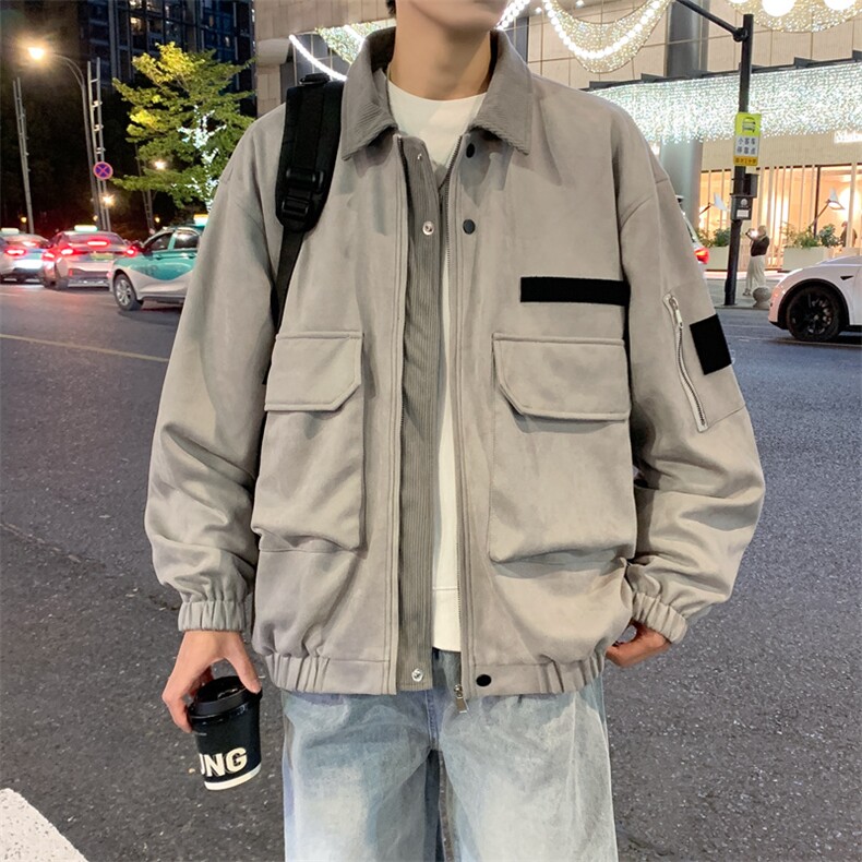 春款现货复古休闲工装夹克男士翻领宽松外套JK02656-P78,男装夹克,星座308B-2