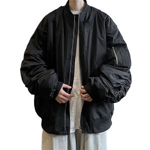 飞行员夹克男解构设计棒球领短外套男XH24-P70图片