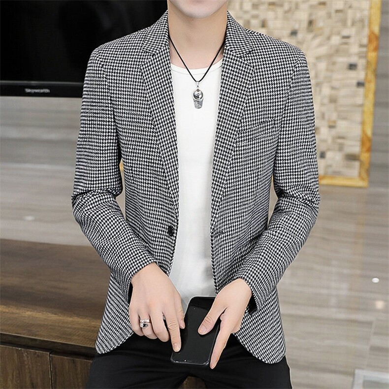 XZ8596P85新款男士西服小西装韩版时尚格子休闲西服外套西装男,男装西服,星座510A-2