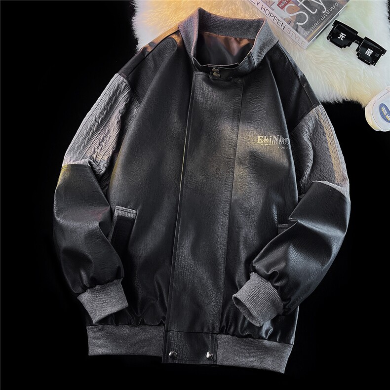 平铺肩膀民族风大码夹克男情侣皮衣男女外套男JK8756P110控149，男装夹克，星座226-1