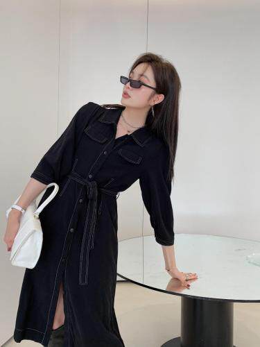 早秋新款明线连衣裙，女装连衣裙，ZHOU CHU