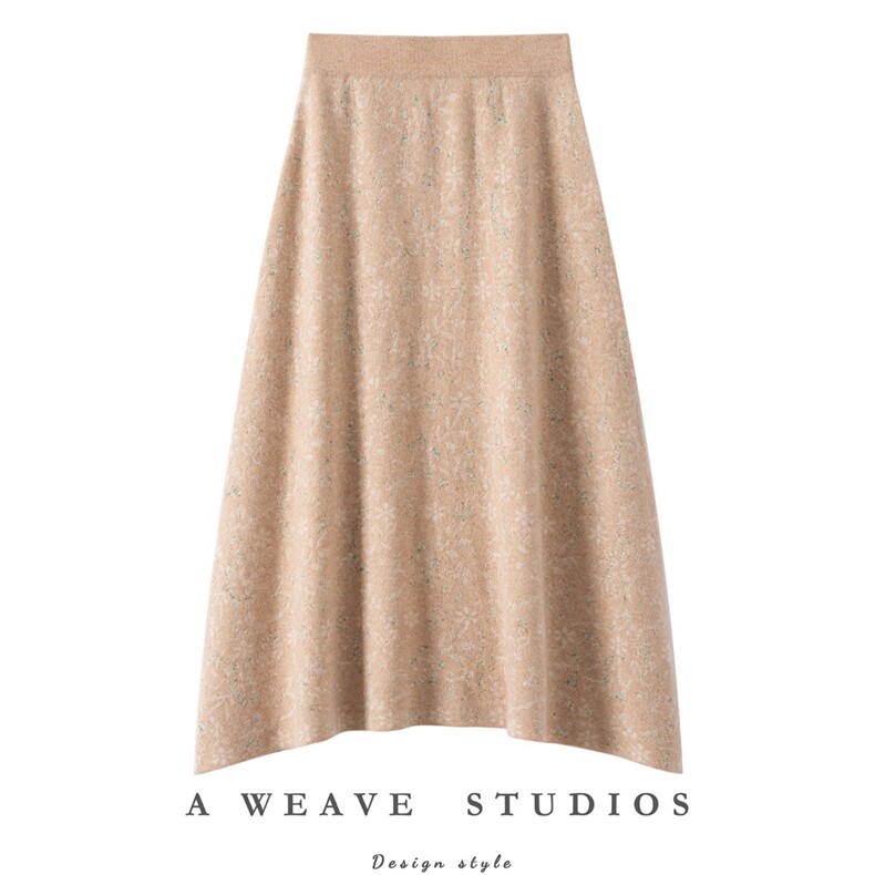 2025年秋季时尚百搭通勤简约休闲，女装半身裙，绒菲针织