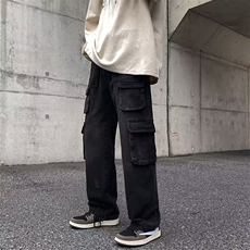 牛仔裤男秋季潮大码休闲裤子高街N5038P53，男装牛仔裤，星座1116-2