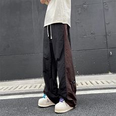 夏季新款撞色拼接休闲裤男美式潮牌宽松运动长裤现货K8067-P36，男装休闲裤，星座512-3