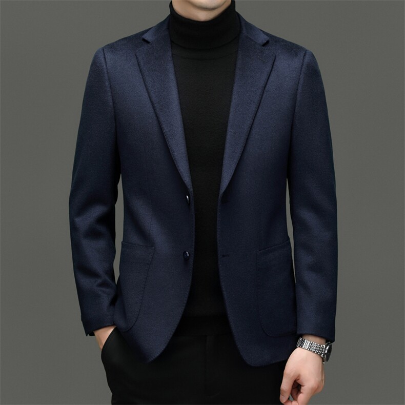 CK5558钱塘2020-2商务休闲简约厚款冬季中年男士毛呢外套P350,男装毛呢大衣,钱塘207-2