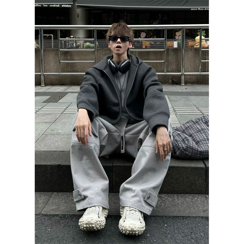706-1-WY1028-P85500g重磅卫衣秋季美式复古连帽廓形连帽卫衣,男装卫衣,星座706-1