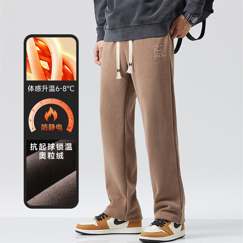 A178-1DY518AP85雪尼尔面料秋冬季加绒美式休闲卫裤,男装休闲裤,电商A178-1