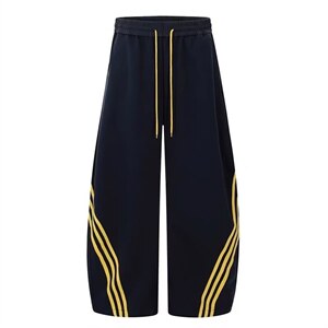 档口现货。现货。抽绳男女运动弯刀长裤卫裤阔腿K6891X-P38，男装休闲裤，星座412-1