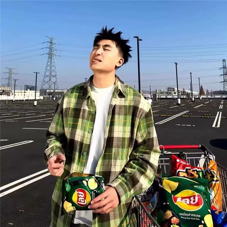 网络图棉麻格子衬衫外套男女设计感小众防晒衬衣长袖上衣夏季,男装防晒衣,星座410-7