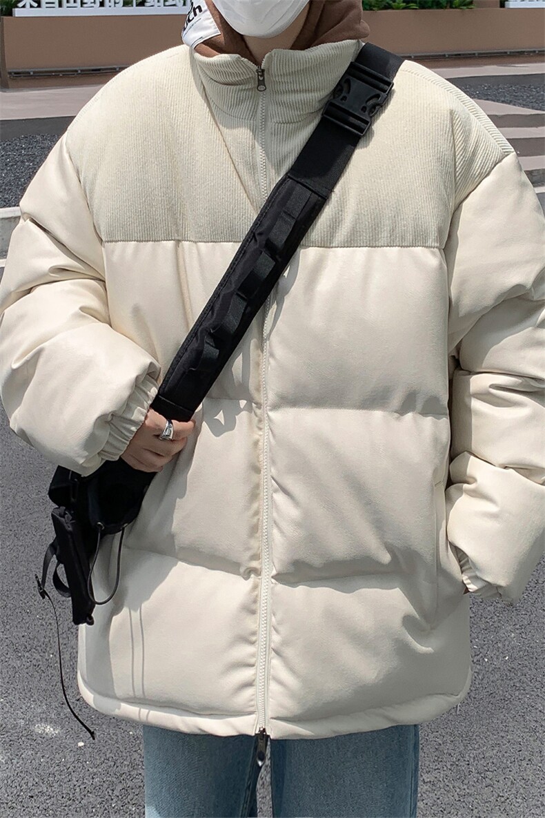 M-6XL大码冬季PU皮棉衣男加厚银狐绒外套3616特P95,男装棉衣,电商A309