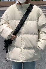 M-6XL大码冬季PU皮棉衣男加厚银狐绒外套3616特P95，男装棉衣，电商A309