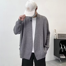 冬季小众设计感V领针织开衫男款宽松百搭慵懒轻熟风毛衣外套MY888，男装针织衫/毛衣，星座506