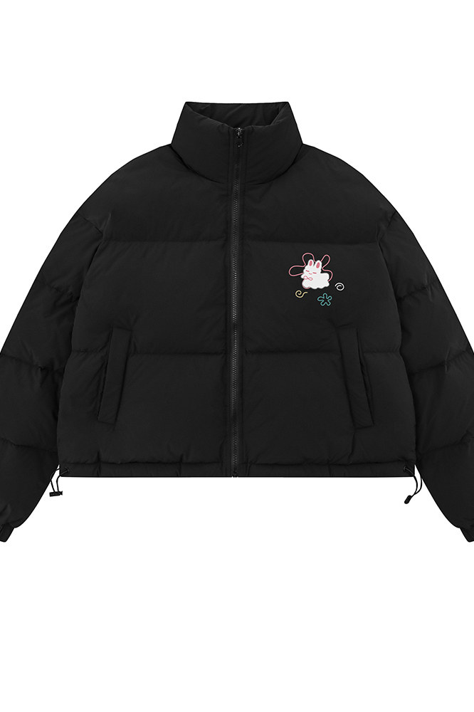 白底23新款冬季时尚百搭宽松字母印花潮流棉服外套MY6500P85控115,男装棉衣,电商A268-1