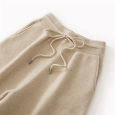 2025年秋季新款百搭女士抽绳长裤百搭直筒裤，女装休闲裤，品秋羊绒