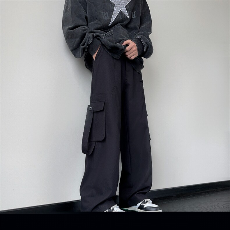 常年备货款男宽松直筒高街潮牌工装休闲长裤K812p55大量备货,男装工装外套,电商D315A