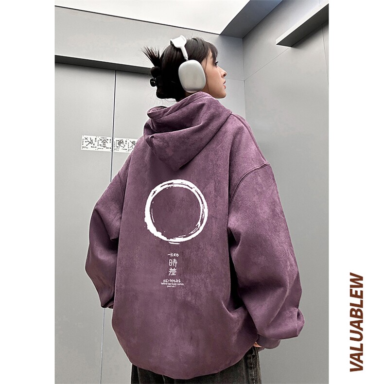 ！麂皮绒连帽卫衣直播品质重磅400克时差印花JL7017-P45控78,男装卫衣,星座508（原C305）